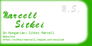 marcell sitkei business card